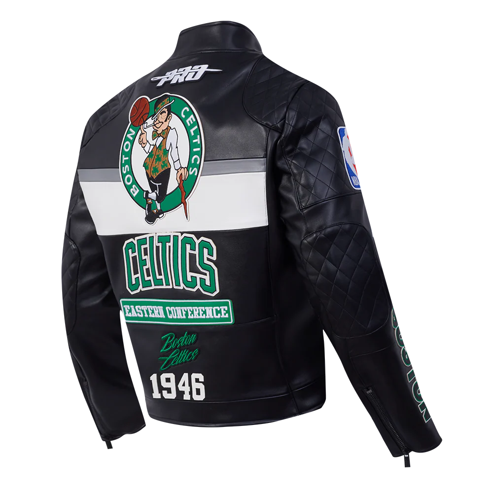 NBA BOSTON CELTICS MEN'S MOTO JACKET