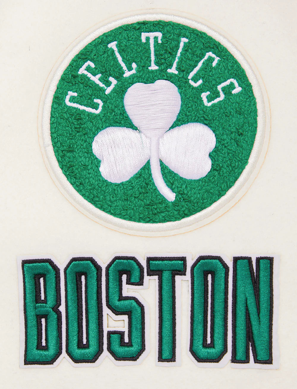 NBA BOSTON CELTICS RETRO CLASSIC WOMEN'S RIB WOOL VARSITY JACKET