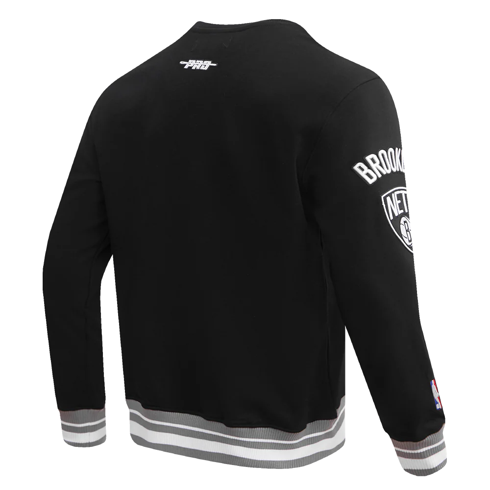 NBA BROOKLYN NETS MASHUP MEN'S RIB CREWNECK