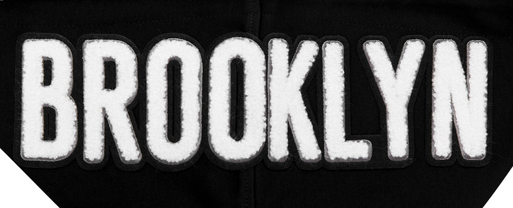 NBA BROOKLYN NETS CLASSIC CHENILLE MEN'S FULL ZIP PULLOVER HOODIE