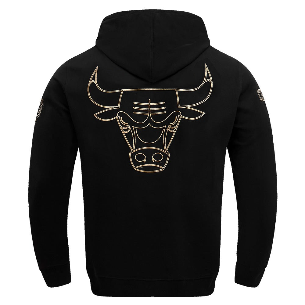 CHICAGO BULLS BLACK & GOLD DK PO HOODIE