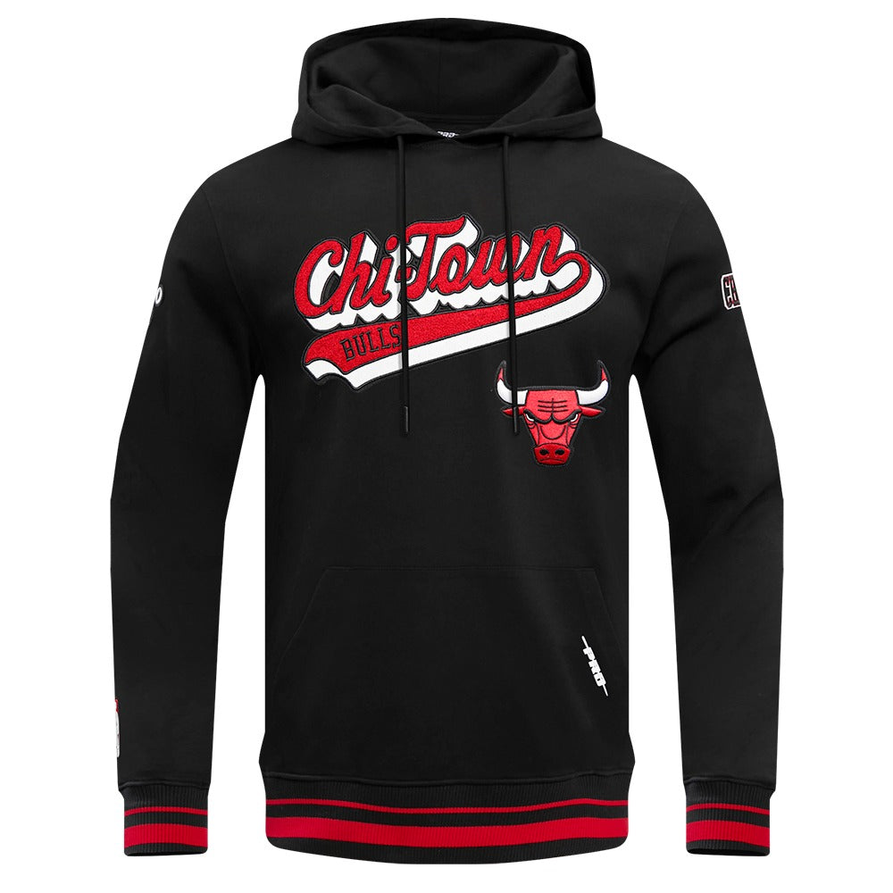 CHICAGO BULLS SCRIPT TAIL RIB FLC PO HOODIE