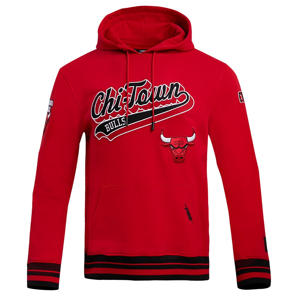 CHICAGO BULLS SCRIPT TAIL RIB FLC PO HOODIE