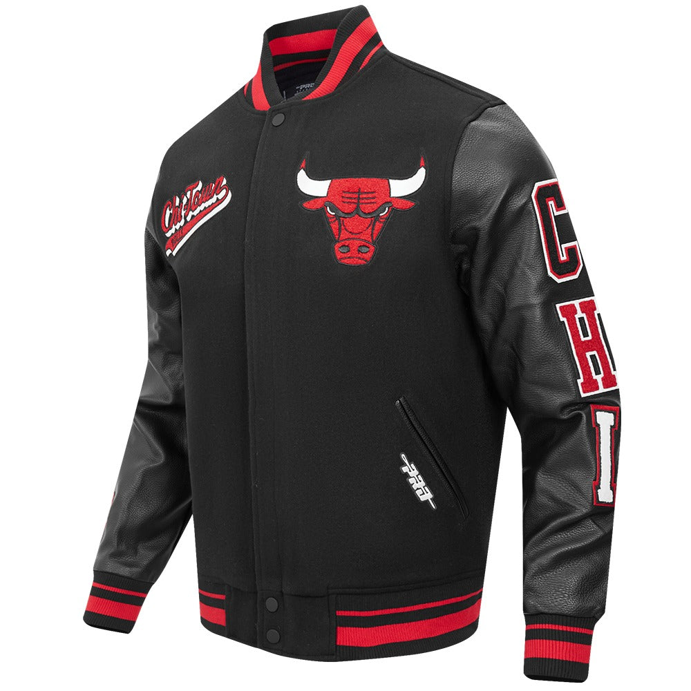 CHICAGO BULLS SCRIPT TAIL RIB WOOL VARSITY