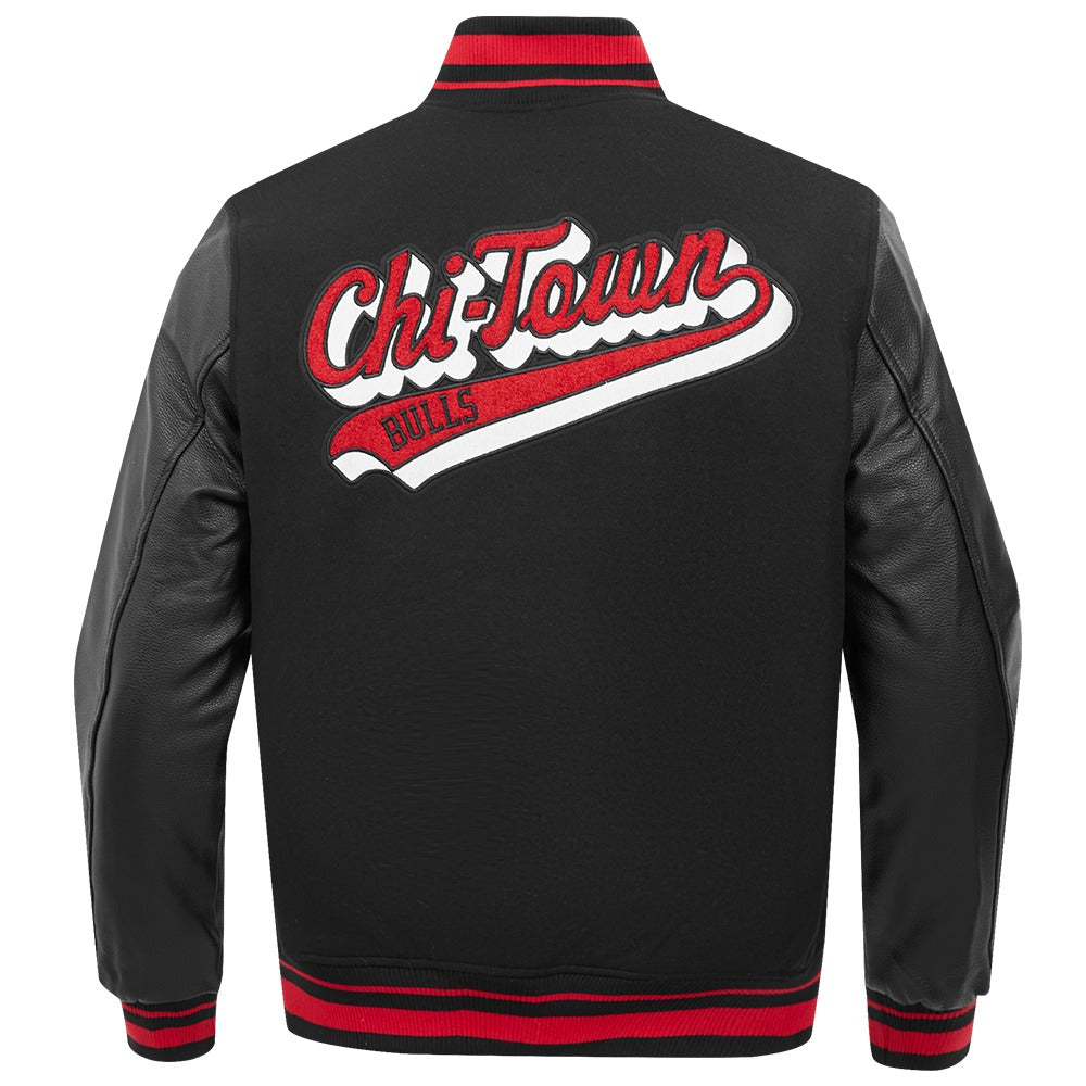 CHICAGO BULLS SCRIPT TAIL RIB WOOL VARSITY