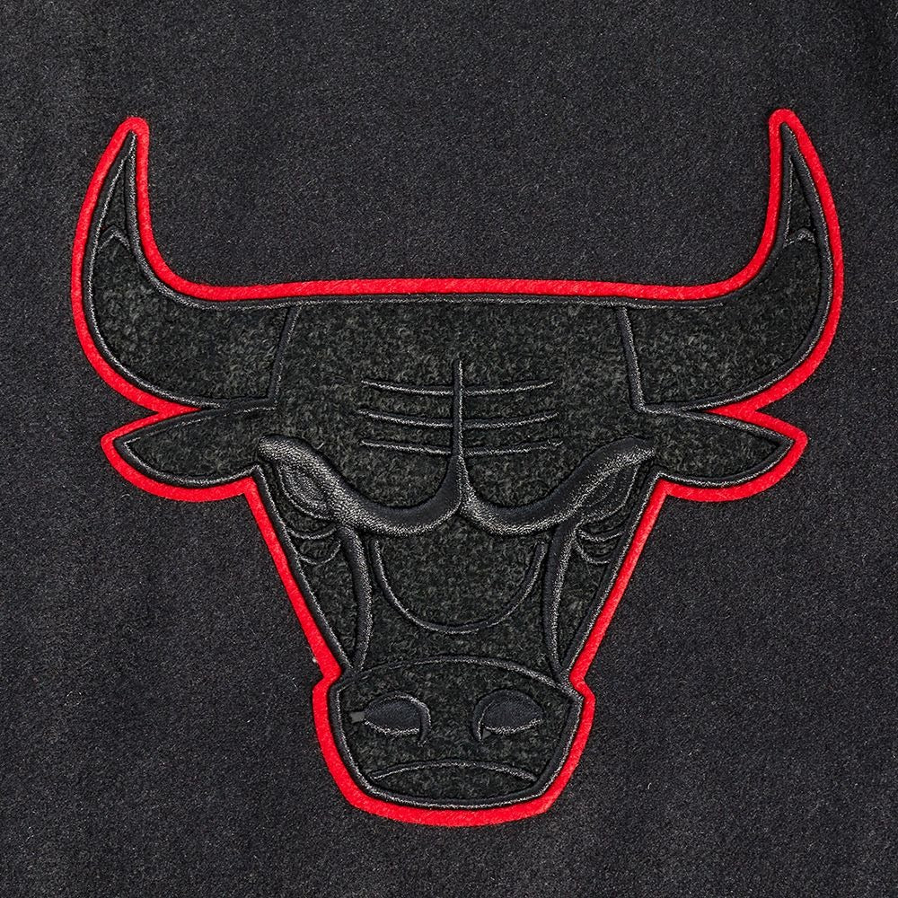 CHICAGO BULLS OLD ENGLISH RIB WOOL VARSITY JACKET