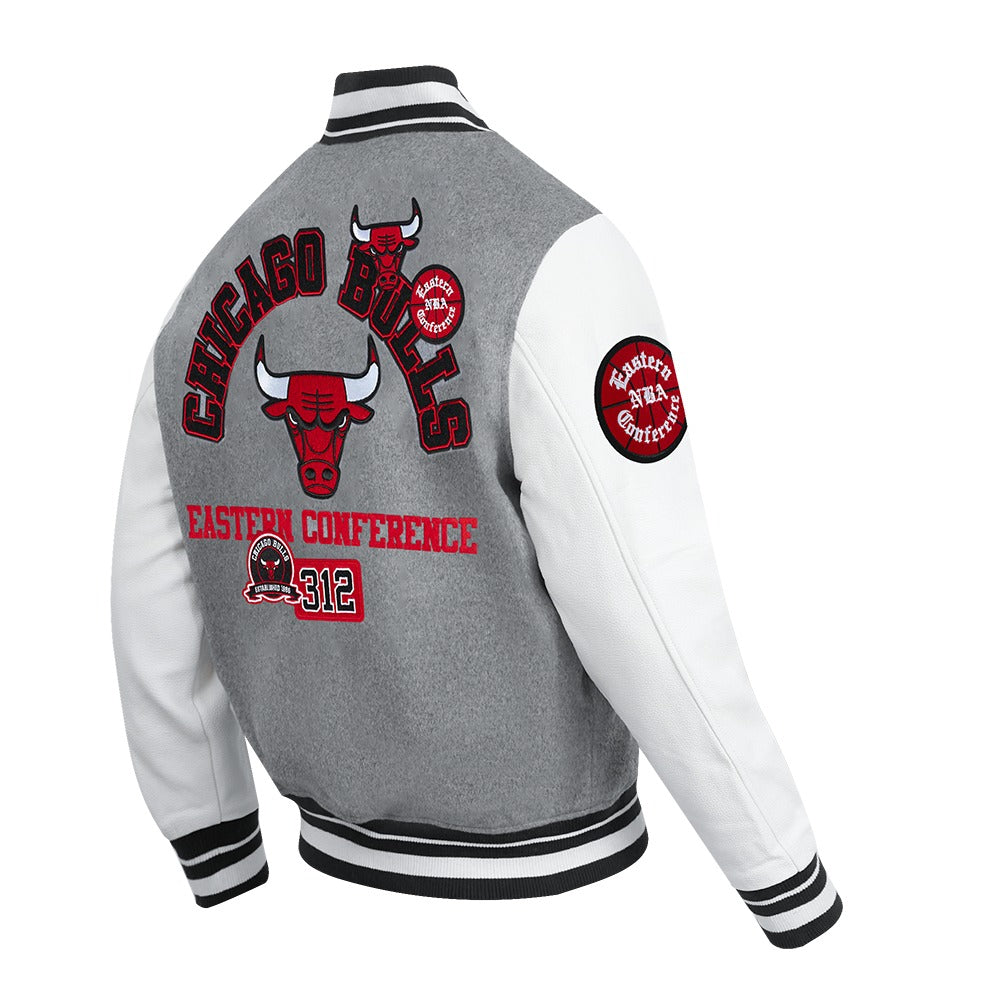 CHICAGO BULLS AREA CODE M RIB WOOL VARSITY JACKET