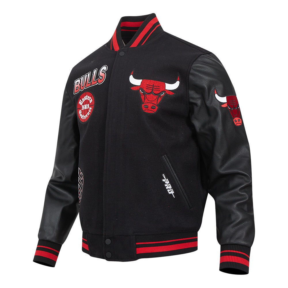 CHICAGO BULLS TURN IT UP M RIB WOOL VARSITY JACKET