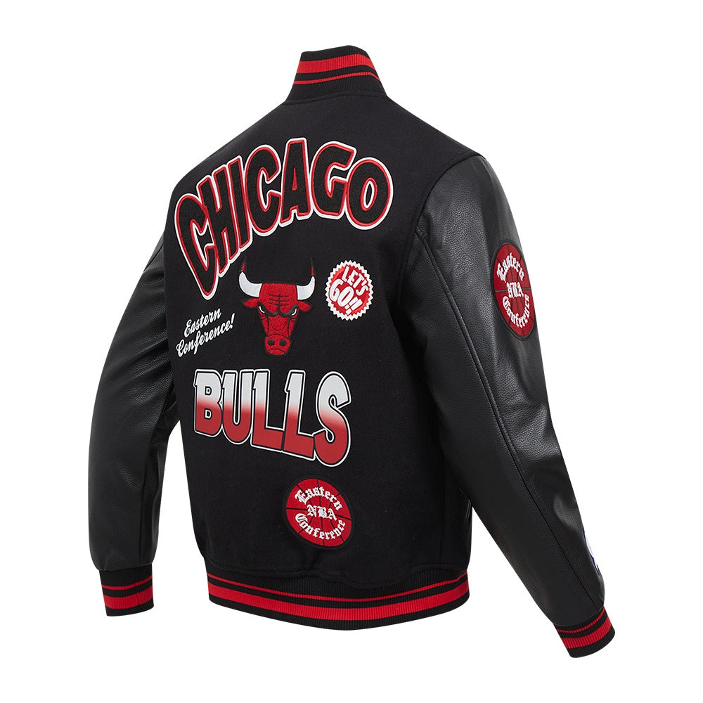 CHICAGO BULLS TURN IT UP M RIB WOOL VARSITY JACKET