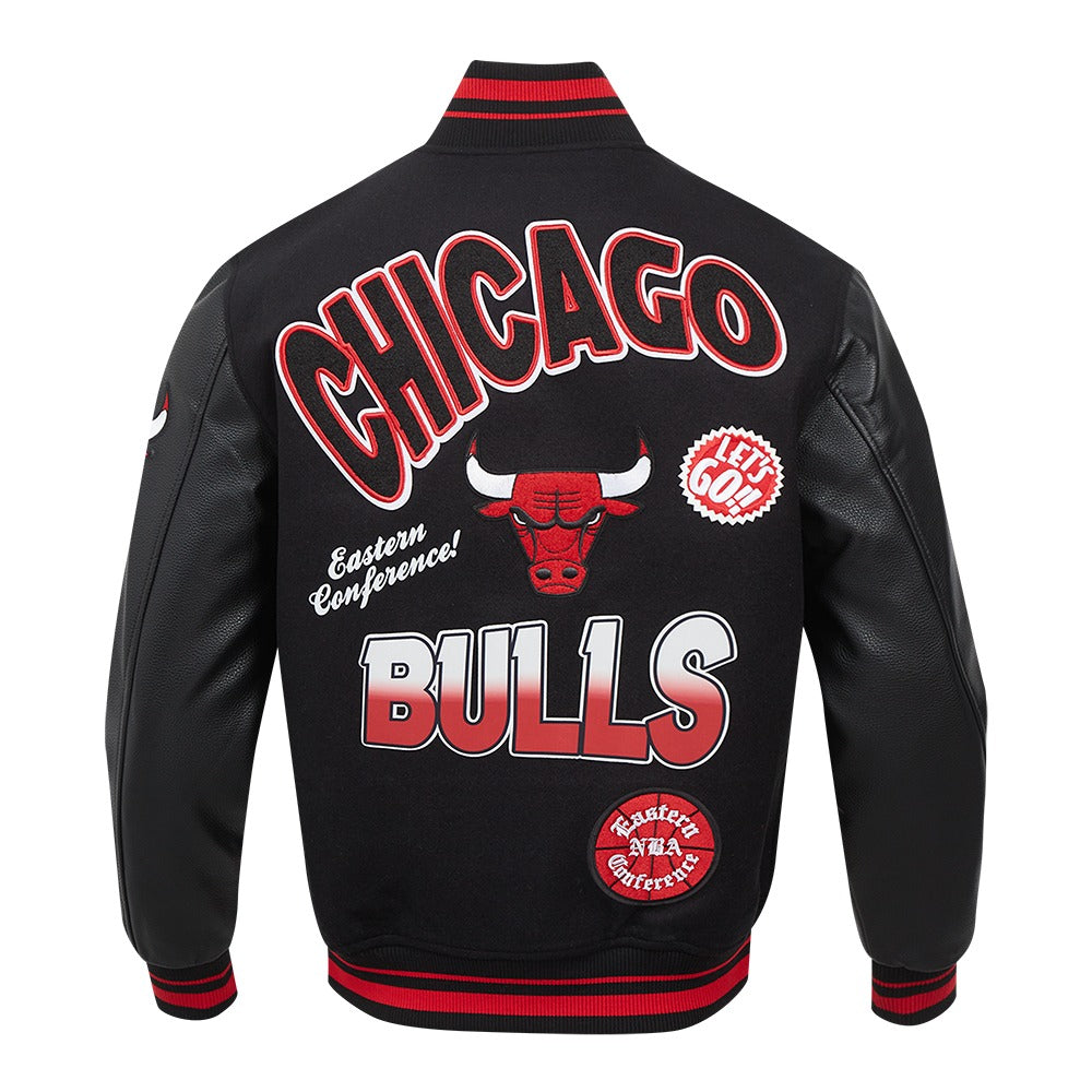 CHICAGO BULLS TURN IT UP M RIB WOOL VARSITY JACKET