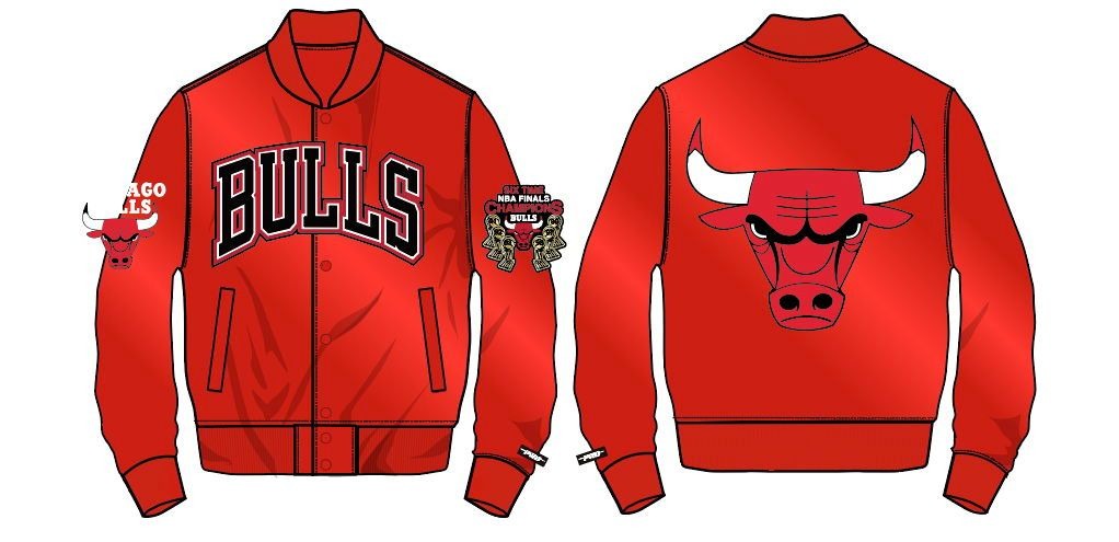 CHICAGO BULLS BIG LOGO SATIN JACKET