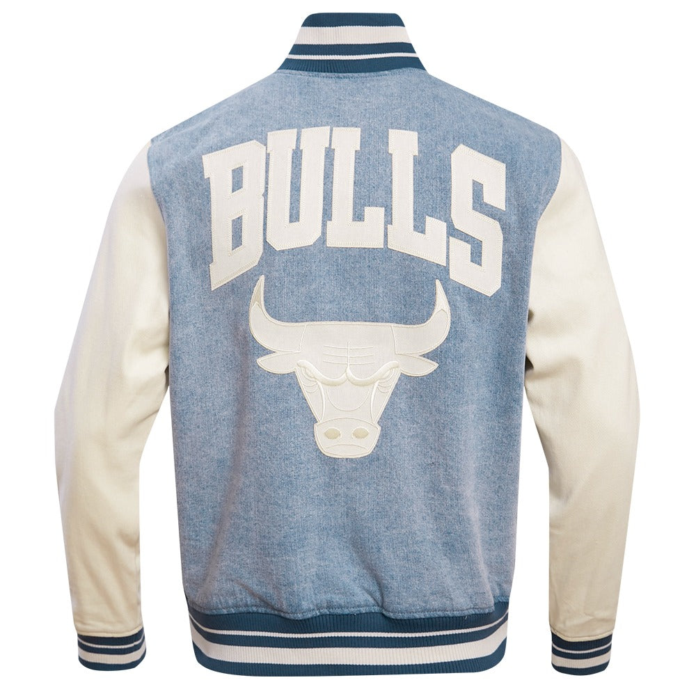 CHICAGO BULLS VARSITY BLUES DENIM VARSITY JACKET