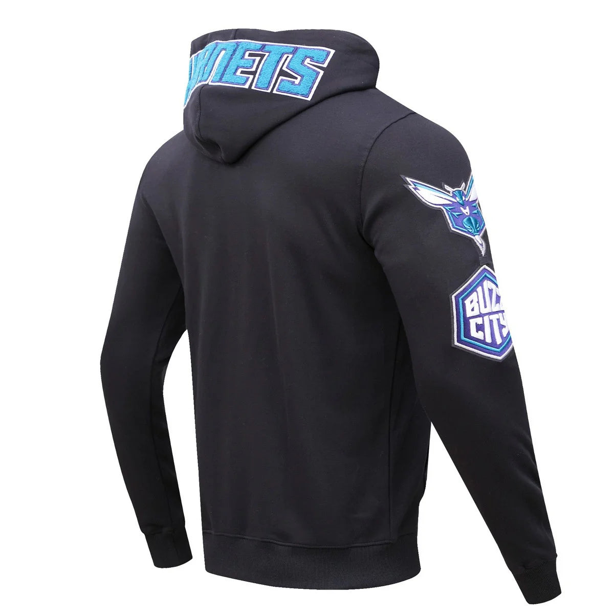 NBA CHARLOTTE HORNETS CLASSIC CHENILLE MEN'S FULL ZIP PULLOVER HOODIE