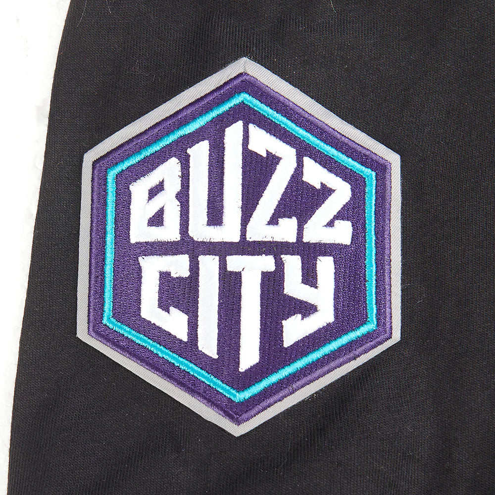 NBA CHARLOTTE HORNETS CLASSIC BIG BOYS SHORT SLEEVE STRIPED RIB TEE