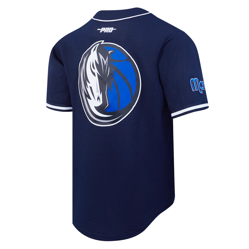 NBA DALLAS MAVERICKS ANTHONY DAVIS #3 CLASSIC MESH PNN MEN'S MESH BUTTON DOWN SHIRT