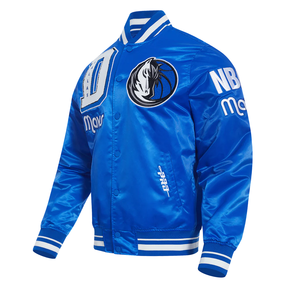 NBA DALLAS MAVERICKS MASHUP MEN'S RIB SATIN JACKET