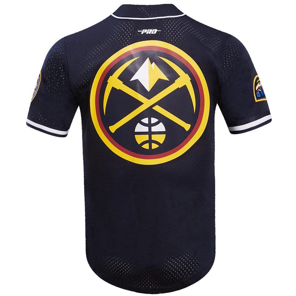NBA DENVER NUGGETS CLASSIC MEN'S MESH BUTTON DOWN JERSEY