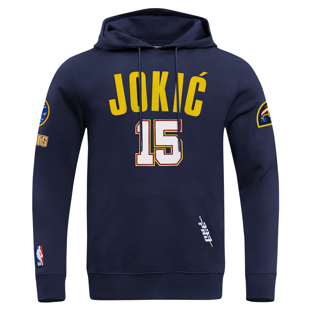 NBA DENVER NUGGETS NIKOLA JOKIC #15 CLASSIC PLAYER NAME AND NUMBER MEN'S DK PO HOODIE