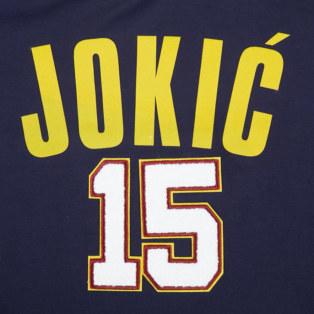 NBA DENVER NUGGETS NIKOLA JOKIC #15 CLASSIC PLAYER NAME AND NUMBER WOMEN'S SJ BOXY TEE