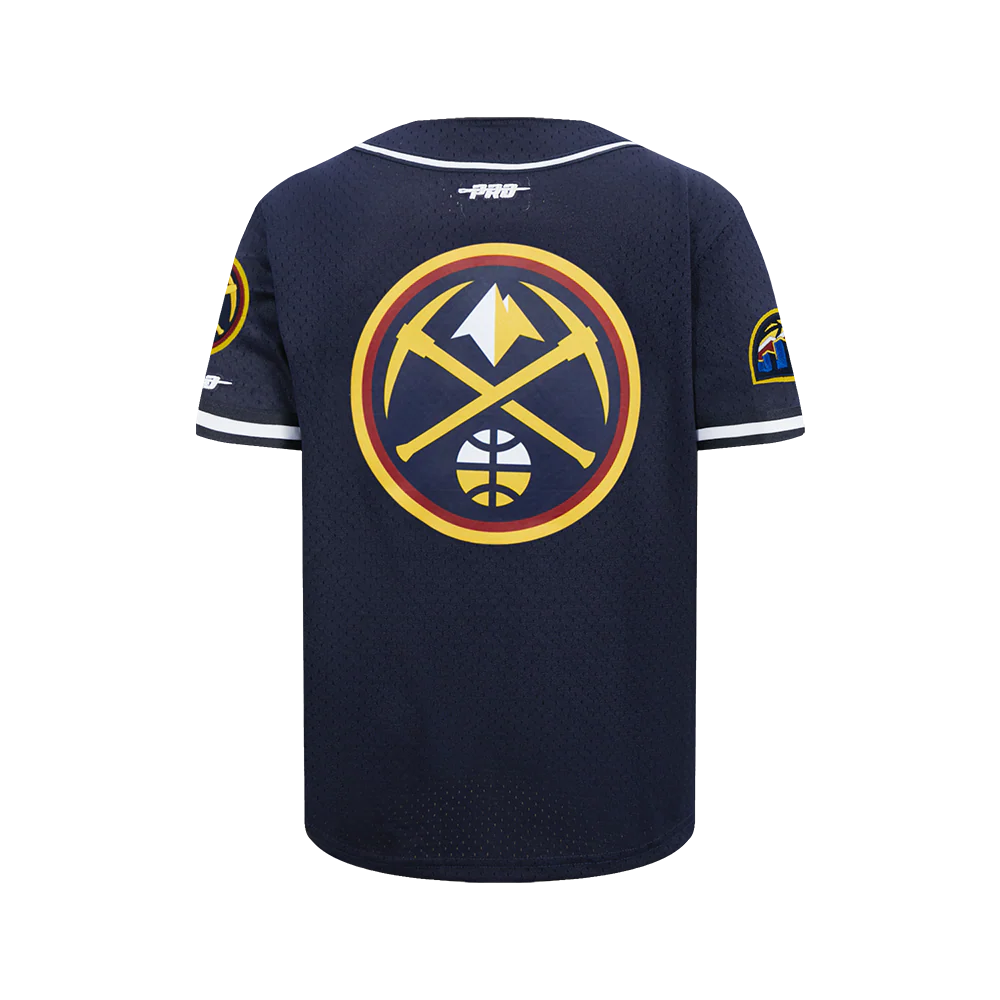 NBA DENVER NUGGETS NIKOLA JOKIC #15 CLASSIC PNN BIG BOY'S MESH BUTTON DOWN SHIRT