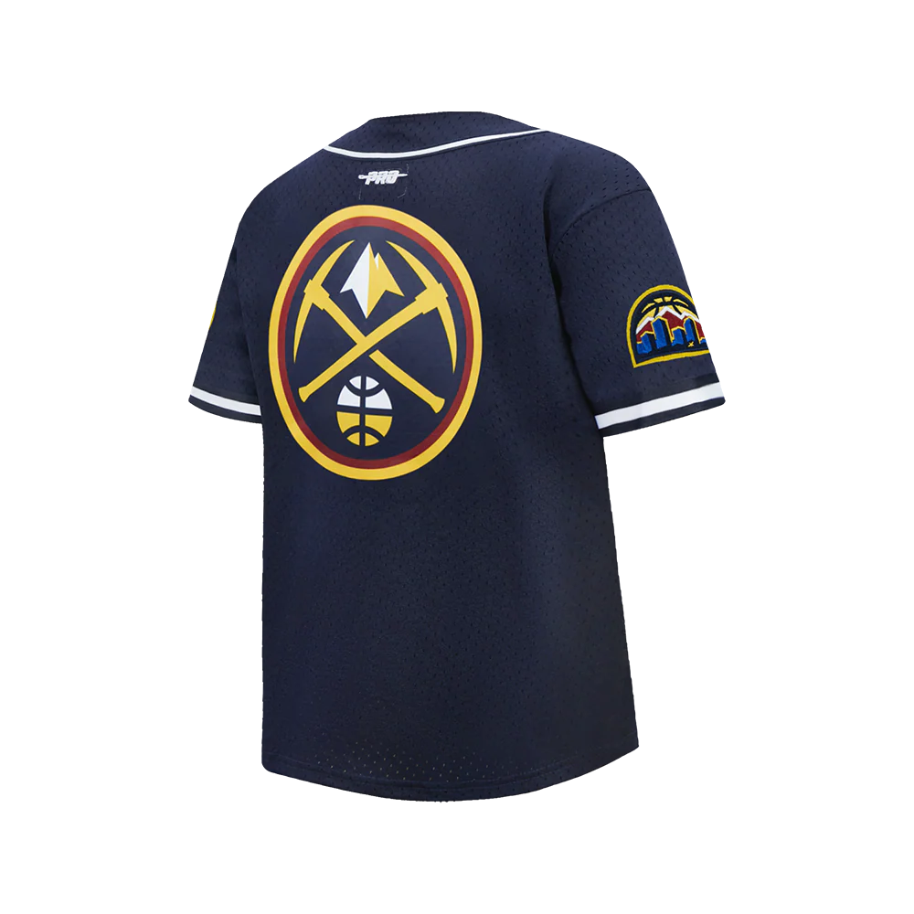 NBA DENVER NUGGETS NIKOLA JOKIC #15 CLASSIC PNN BIG BOY'S MESH BUTTON DOWN SHIRT