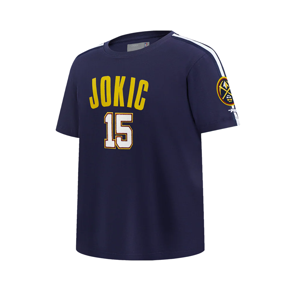 NBA DENVER NUGGETS NIKOLA JOKIC #15 CLASSIC PNN BIG BOY'S SS TAPING TEE