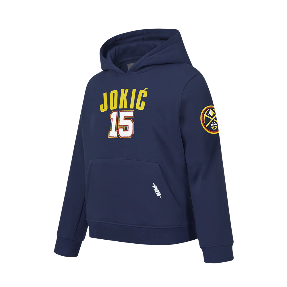 NBA DENVER NUGGETS NIKOLA JOKIC #15 CLASSIC PNN BIG BOY'S FLEECE PO HOODIE