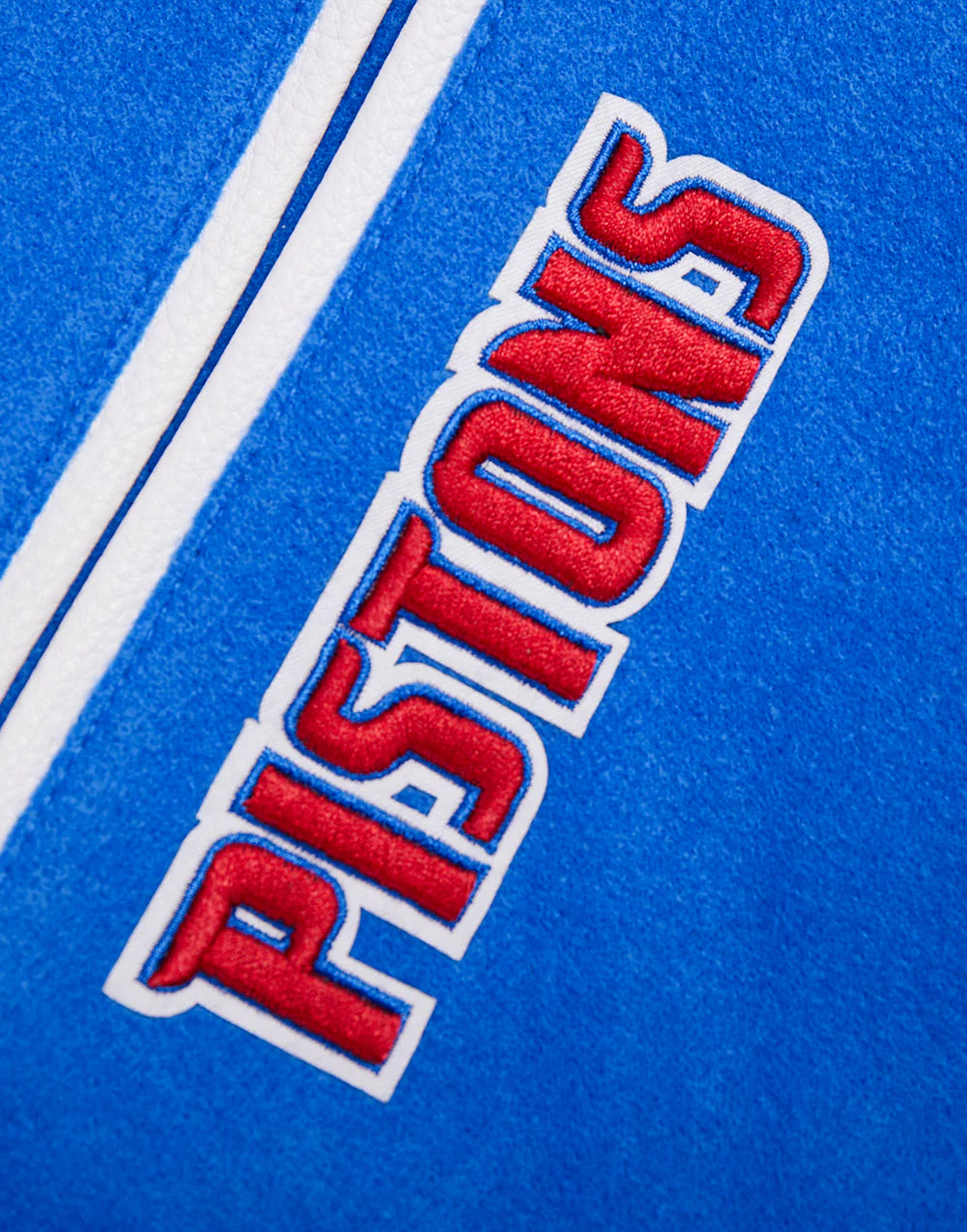 NBA DETROIT PISTONS RETRO CLASSIC MEN'S RIB WOOL VARSITY JACKET