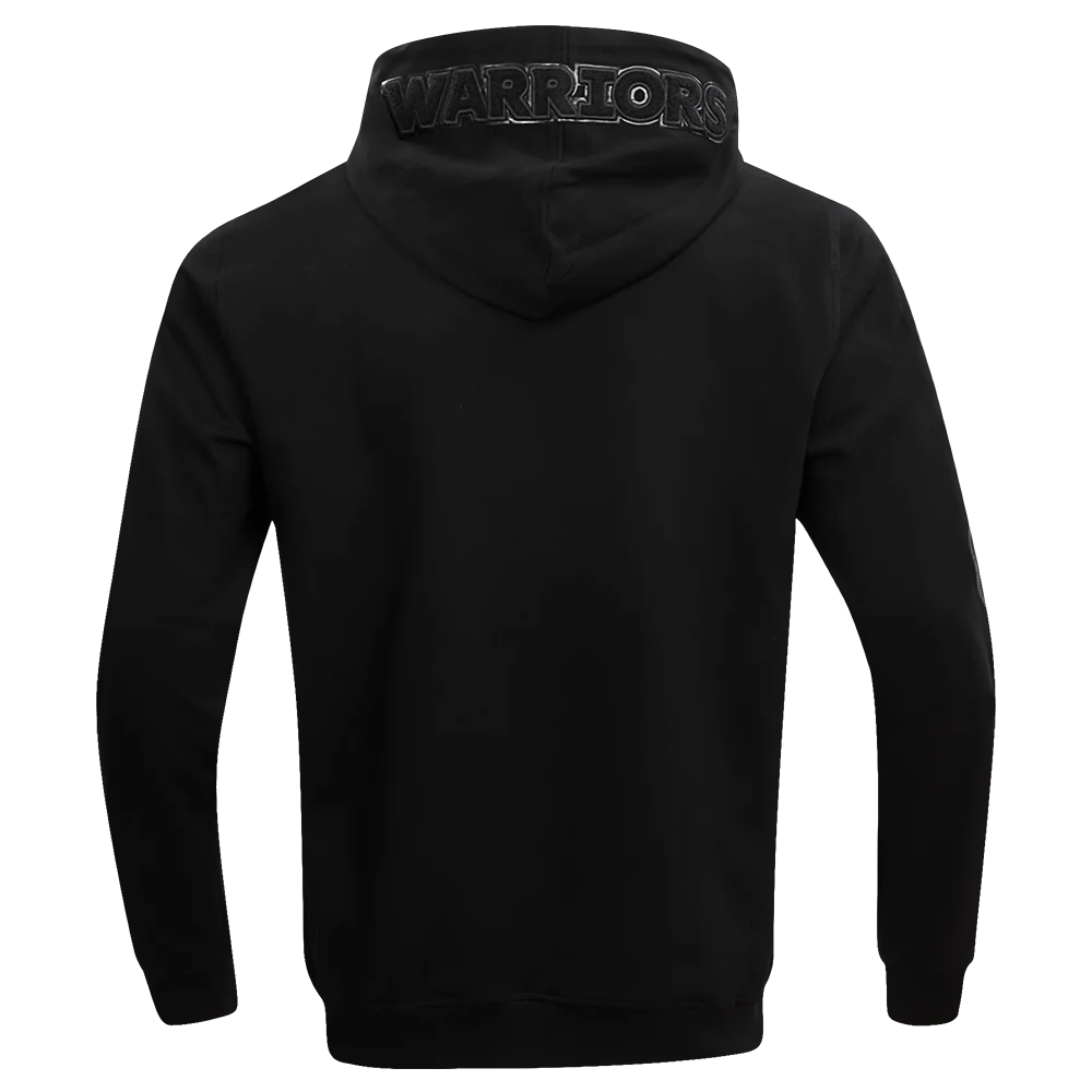 NBA GOLDEN STATE WARRIORS TRIPLE BLACK LOGO ZIPPER HOODIE