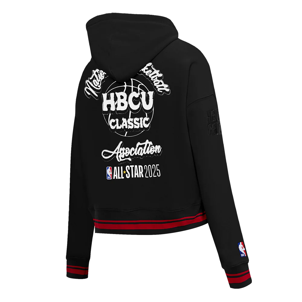 HBCU X NBA ALL STAR 2025 WOMEN'S RIB FLEECE CROPPED PULLOVER HOODIE