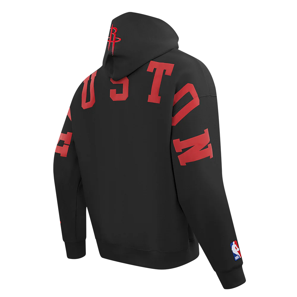 NBA HOUSTON ROCKETS WINGSPAN MEN'S DROP SHOULDER FLEECE PULLOVER HOODIE