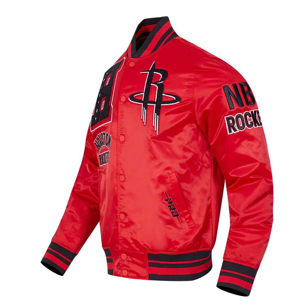 NBA HOUSTON ROCKETS MASHUP MEN'S RIB SATIN JACKET