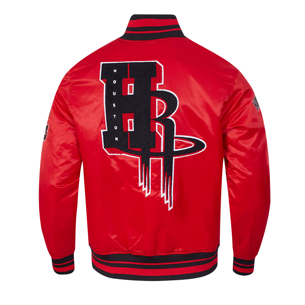 NBA HOUSTON ROCKETS MASHUP MEN'S RIB SATIN JACKET