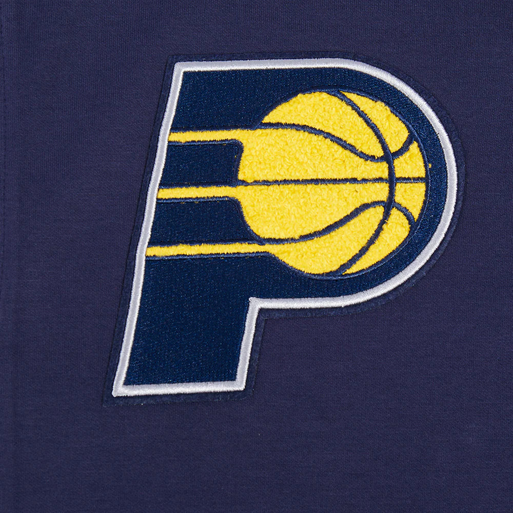 NBA INDIANA PACERS CLASSIC CHENILLE MEN'S DK FULL ZIP PULLOVER HOODIE