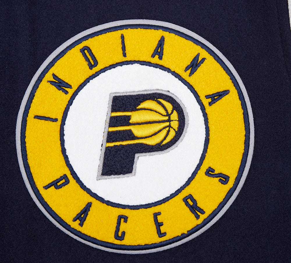 NBA INDIANA PACERS MASHUP MEN'S RIB WOOL VARSITY JACKET