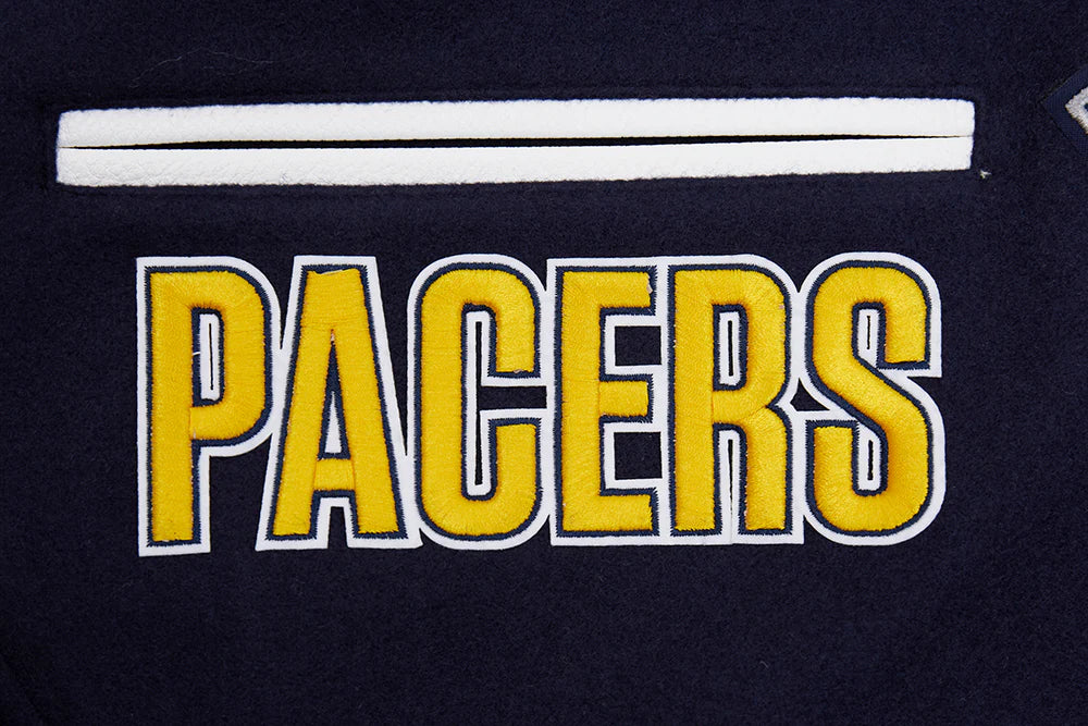NBA INDIANA PACERS MASHUP MEN'S RIB WOOL VARSITY JACKET