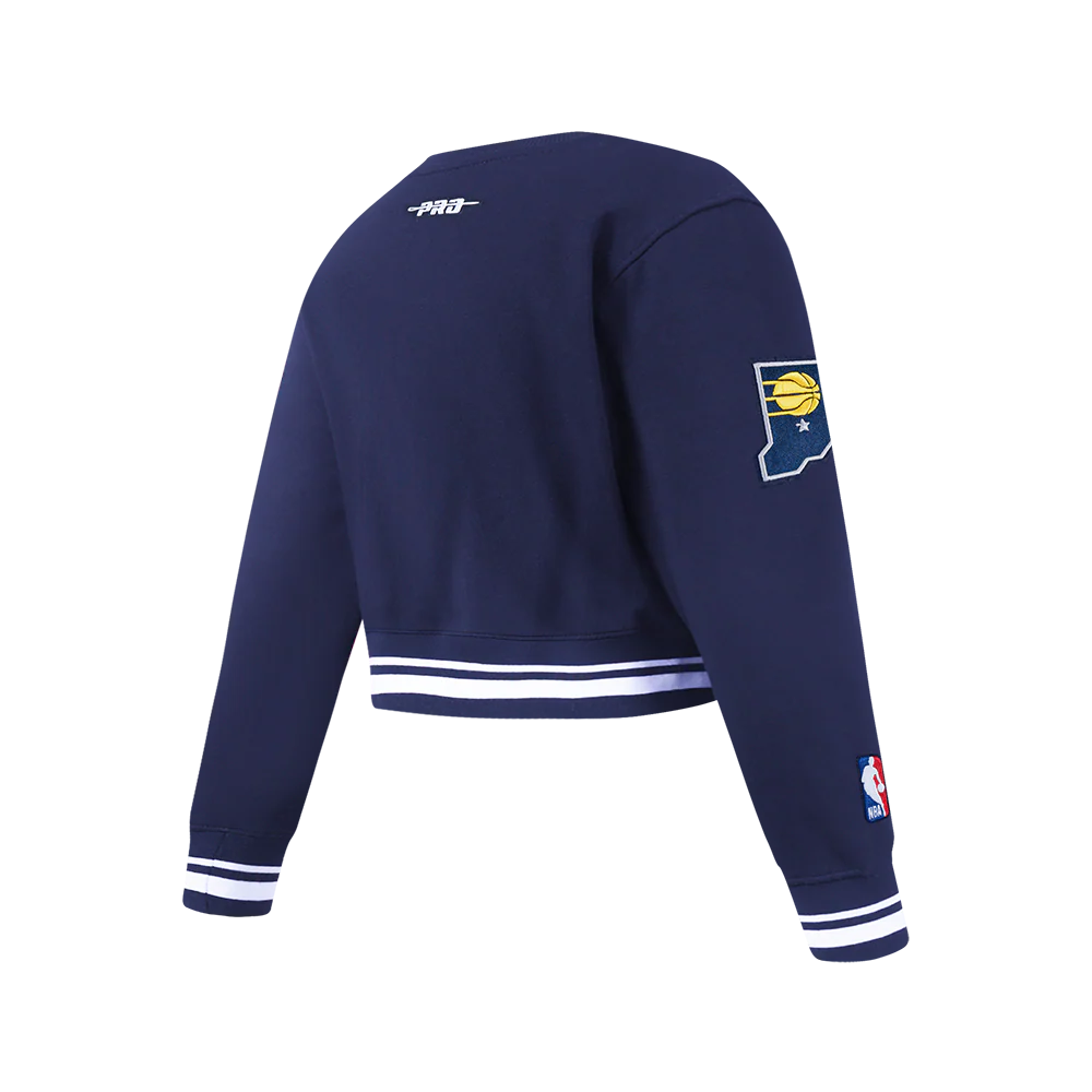 NBA INDIANA PACERS RETRO CLASSIC BIG GIRLS RIB FLEECE CREWNECK