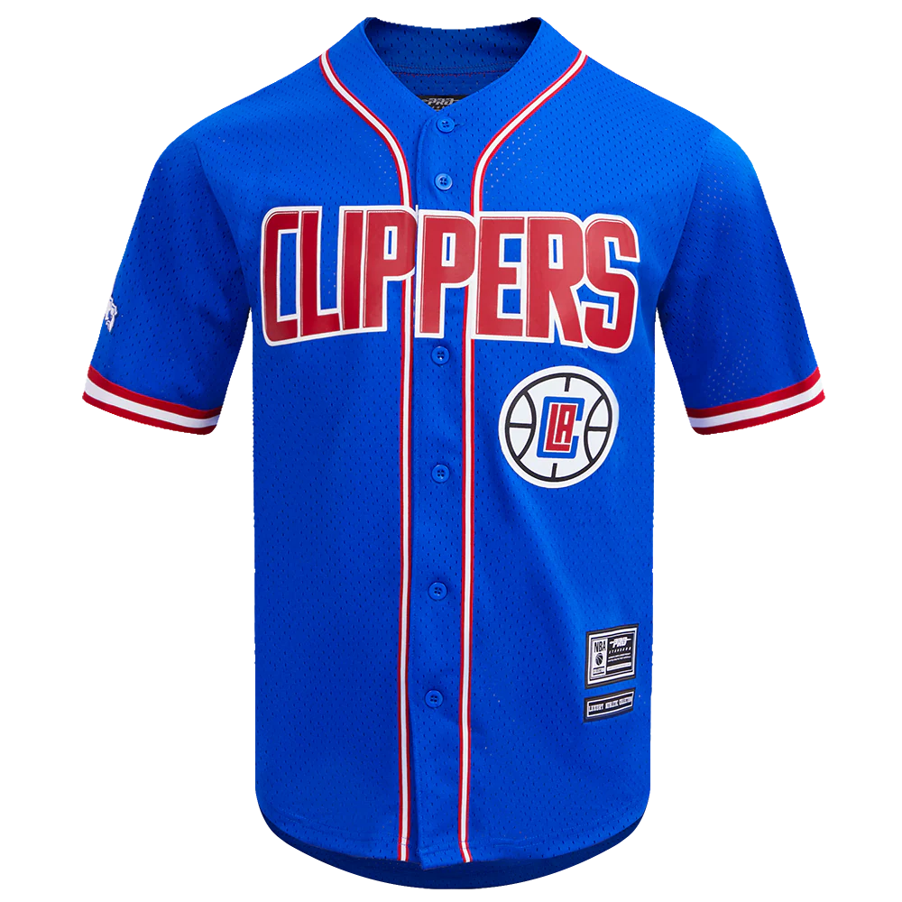 NBA LOS ANGELES CLIPPERS CLASSIC MEN'S MESH BUTTON DOWN JERSEY