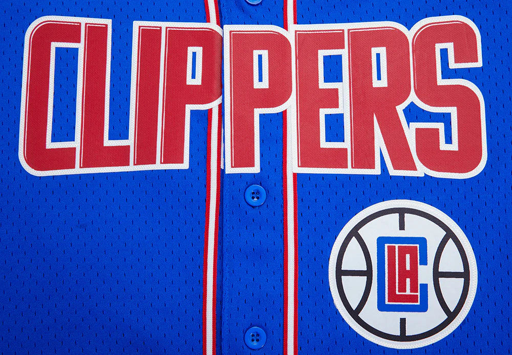 NBA LOS ANGELES CLIPPERS CLASSIC MEN'S MESH BUTTON DOWN JERSEY
