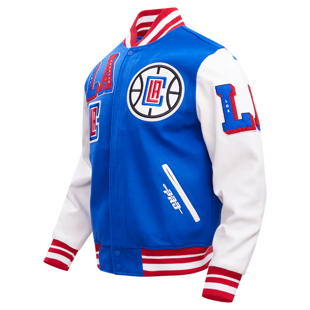 NBA LOS ANGELES CLIPPERS MASHUP MEN'S RIB WOOL VARSITY JACKET