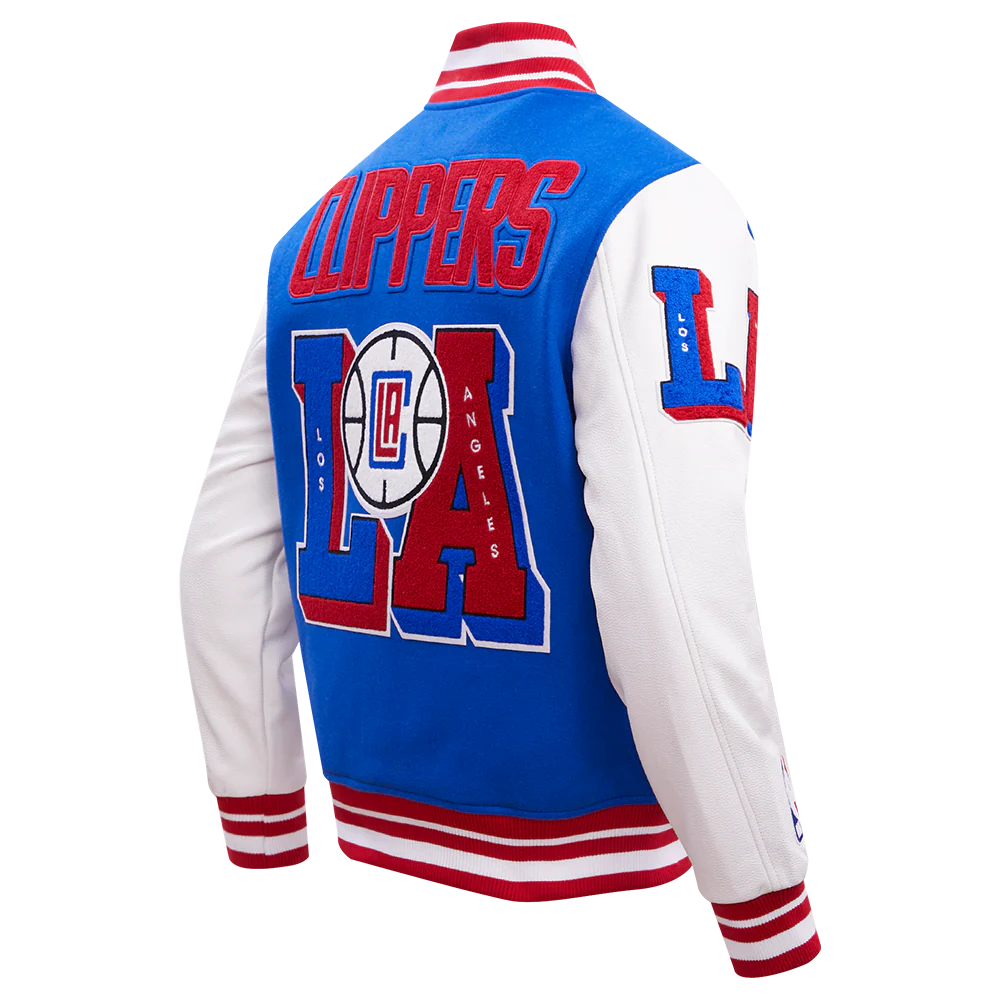 NBA LOS ANGELES CLIPPERS MASHUP MEN'S RIB WOOL VARSITY JACKET