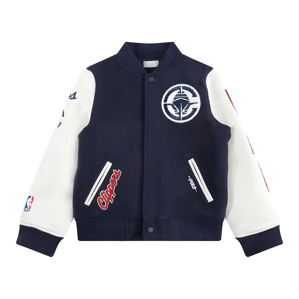 NBA LOS ANGELES CLIPPERS CLASSIC BIG BOYS WOOL VARSITY JACKET