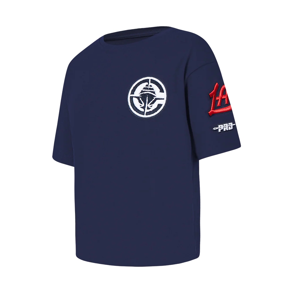 NBA LOS ANGELES CLIPPERS CLASSIC BIG GIRLS SHORT SLEEVE BOXY TEE