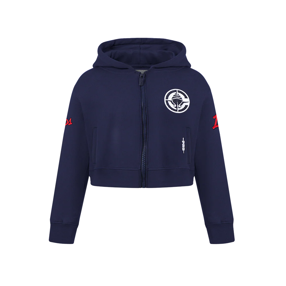 NBA LOS ANGELES CLIPPERS CLASSIC BIG GIRLS FLEECE FULL ZIP HOODIE