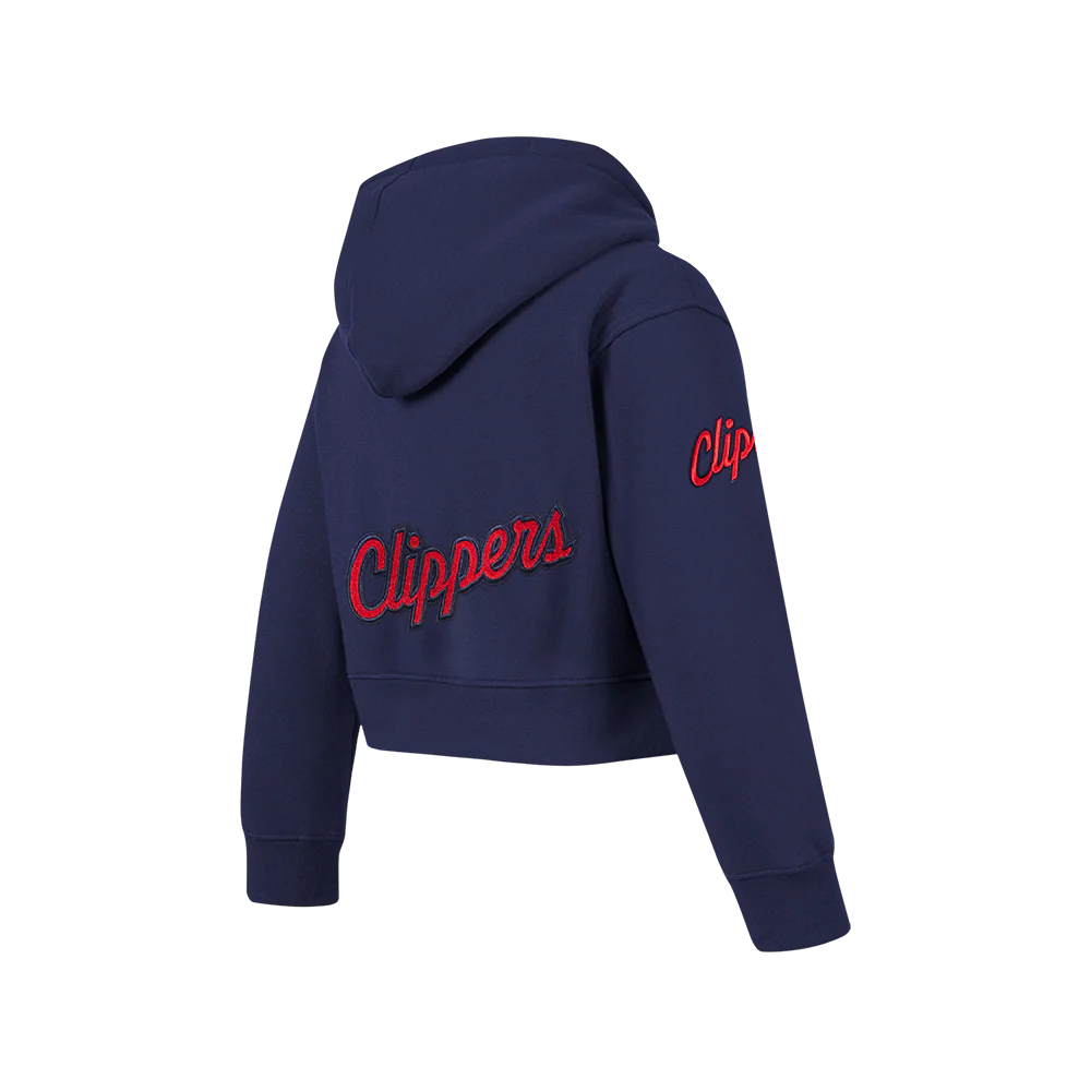 NBA LOS ANGELES CLIPPERS CLASSIC BIG GIRLS FLEECE FULL ZIP HOODIE