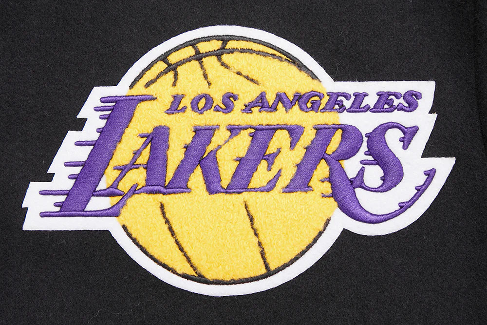 NBA LOS ANGELES LAKERS MASHUP MEN'S RIB WOOL VARSITY JACKET