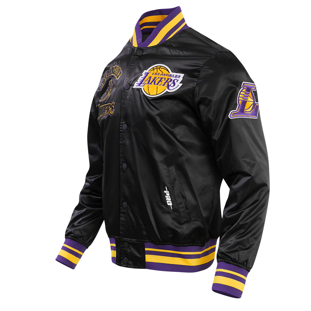 NBA LOS ANGELES LAKERS RETRO CLASSIC MEN'S RIB SATIN JACKET