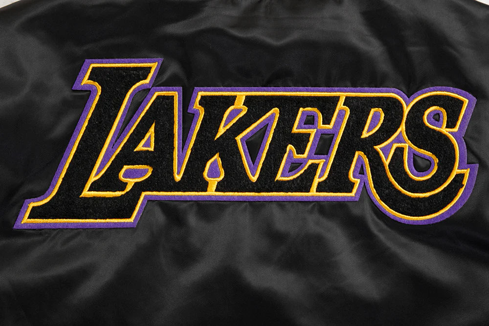 NBA LOS ANGELES LAKERS RETRO CLASSIC MEN'S RIB SATIN JACKET