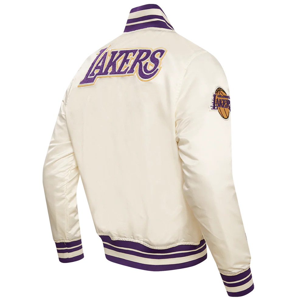 NBA LOS ANGELES LAKERS RETRO CLASSIC MEN'S RIB SATIN JACKET