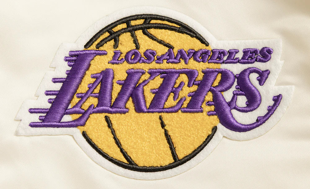 NBA LOS ANGELES LAKERS RETRO CLASSIC MEN'S RIB SATIN JACKET
